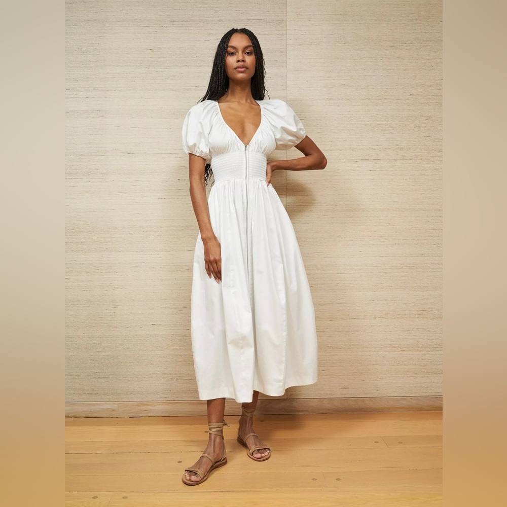 La Ligne White Midi Dress